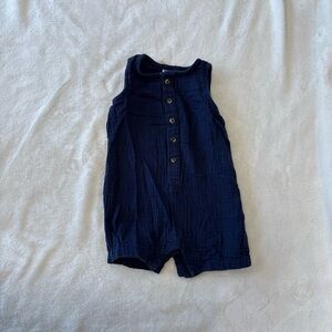 Carters 6 month shortie shorts romper summer baby boy navy guaze muslim